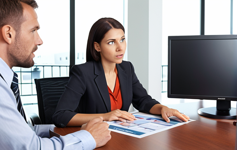 **

Insurance agent advising a client. Focus on client-centric approach. The scene should depict understanding customer needs, providing personalized solutions, and transparent communication.

**