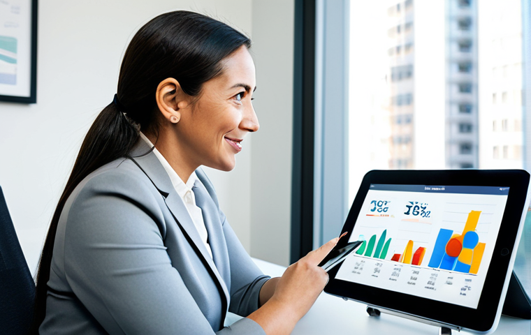 A professional female insurance broker, in a modest business suit, engages in a warm, attentive conversation with an adult male client in a modern, well-lit office setting. The broker is actively listening, leaning slightly forward, with a tablet displaying a simplified financial chart, conveying empathy and trust. The client appears comfortable and trusting. Soft, diffused lighting enhances the professional atmosphere.
    *   **Quality Markers**: professional dress, appropriate attire, safe for work, appropriate content, fully clothed, perfect anatomy, correct proportions, natural pose, well-formed hands, proper finger count, natural body proportions, professional photography, high resolution, family-friendly.