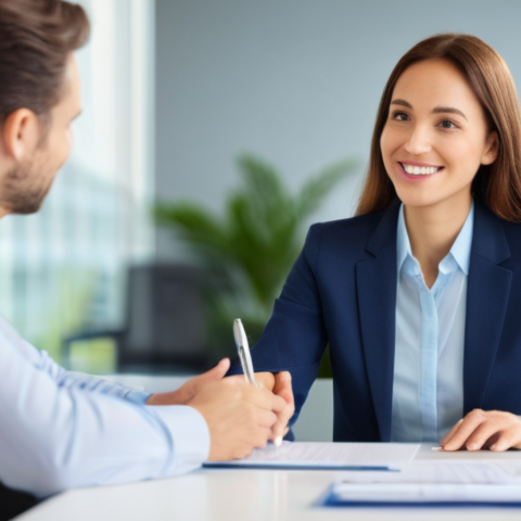 보험중개사로서의 동기 부여 유지 방법 - **Prompt 1: Building Trust and Understanding** A friendly and professional female insurance brok...