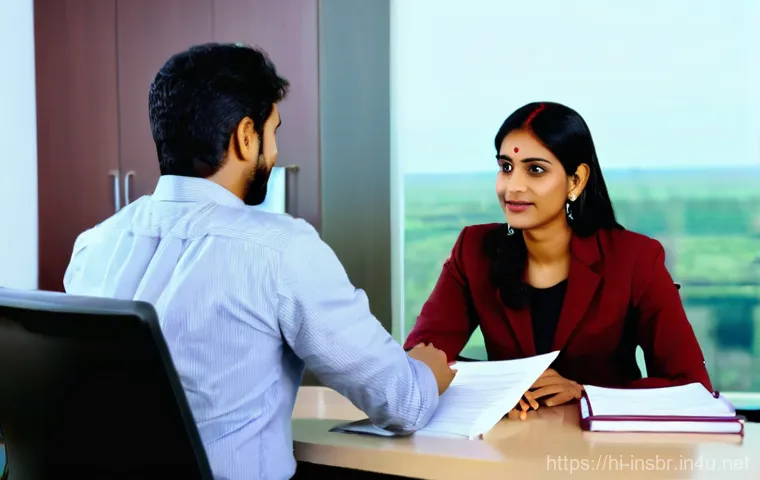 보험중개사 필기시험 대비 최신 트렌드 - **Prompt 2: Diverse Indian Individuals Engaging with Digital Insurance** "A vibrant and dynamic ...