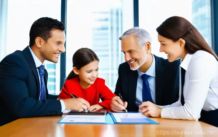 보험중개사 자격증의 법적 효력 - **Prompt 1: The Foundation of Trust and Expert Guidance** "A diverse family, consisting of a war...
