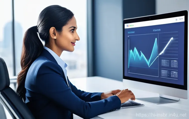 보험중개사로서의 지속적인 자기계발 - **Prompt 1: Leveraging AI and Data Analytics for Client Insights** "A confident Indian insurance...