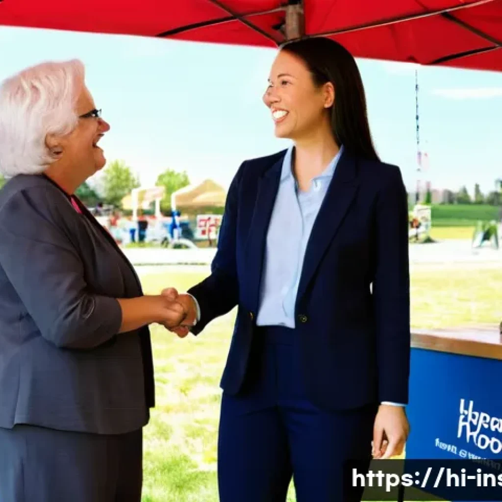 보험중개사 시험 합격 후 경력 시작 팁 - **Prompt 1: Community Engagement and Trust Building** A confident and friendly female insurance ...