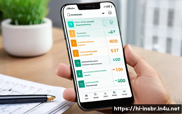 보험중개사와 관련된 최신 보험 상품 연구 및 분석 - A modern digital insurance marketplace interface displayed on a sleek smartphone screen, showing com...