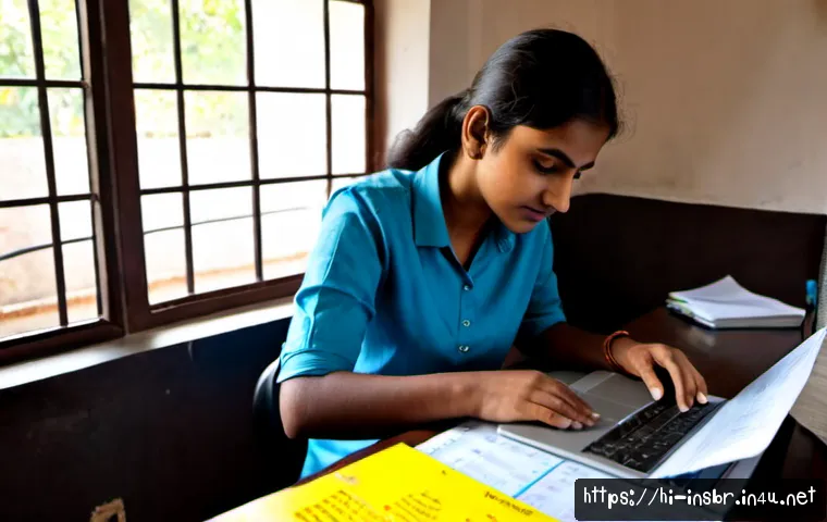 보험중개사 자격시험 모의고사 추천 - Photorealistic scene of a focused young Indian woman preparing for an insurance broker qualification...